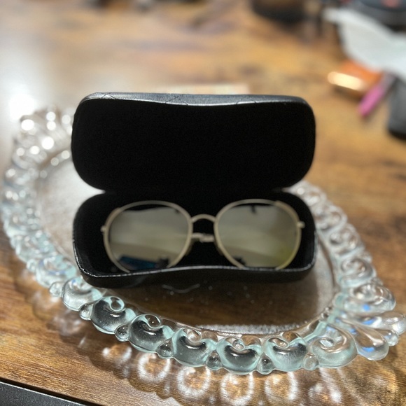 Chanel 4206 silver round mirror sunglasses